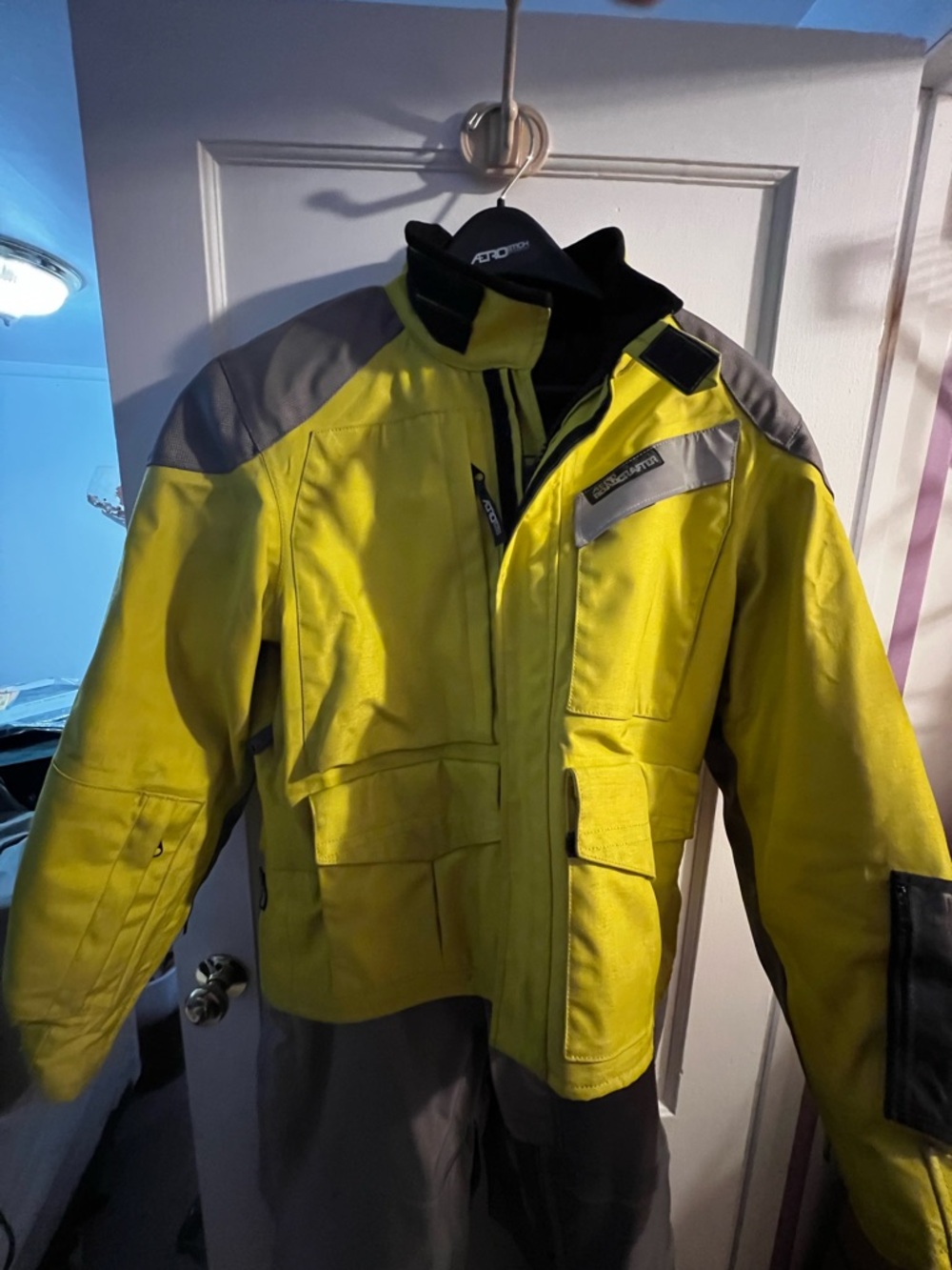 Aerostich Roadcrafyer High-Visibility Yellow & Gray Men's Safety Jacket & pants